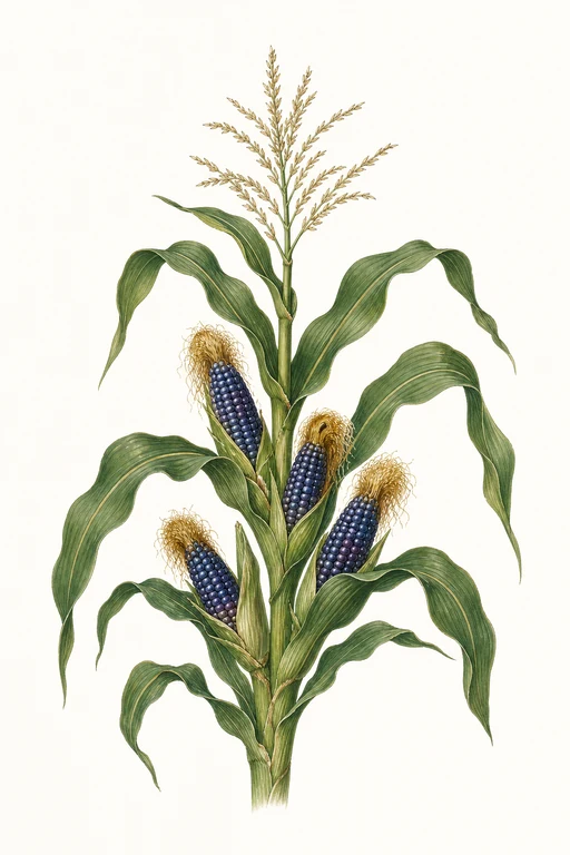 Botanical illustration of Miniature Blue