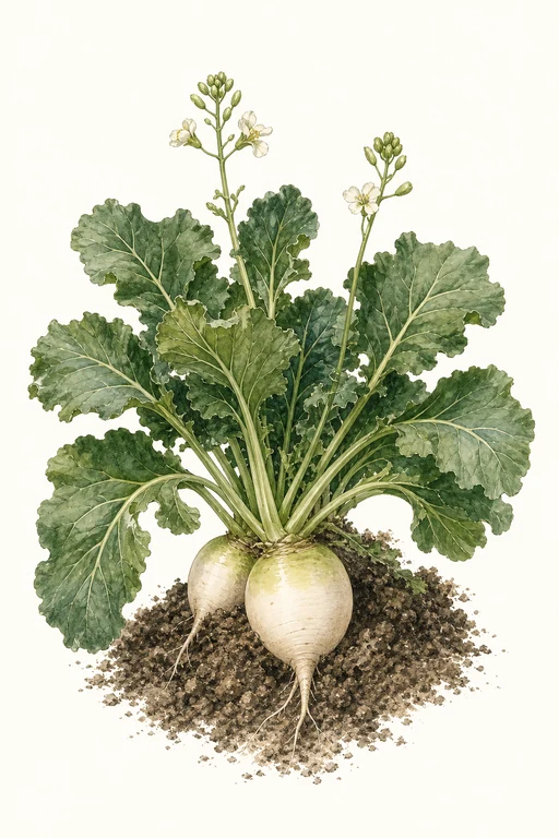 Botanical illustration of Winter Radish