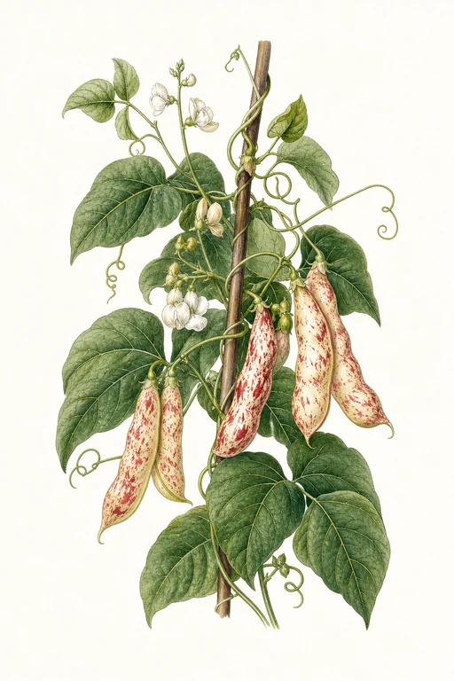 Botanical illustration of Christmas Pole Lima