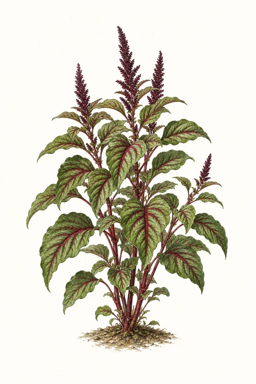 Botanical illustration of Red Stripe Leaf
