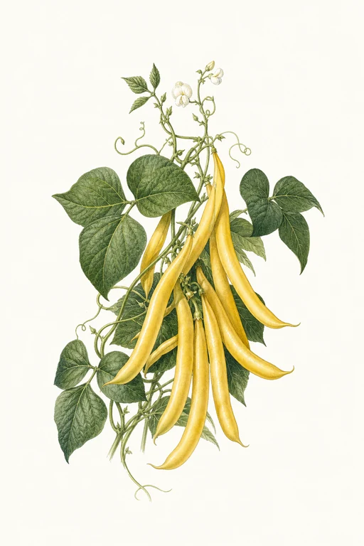 Botanical illustration of Golden Wax Improved