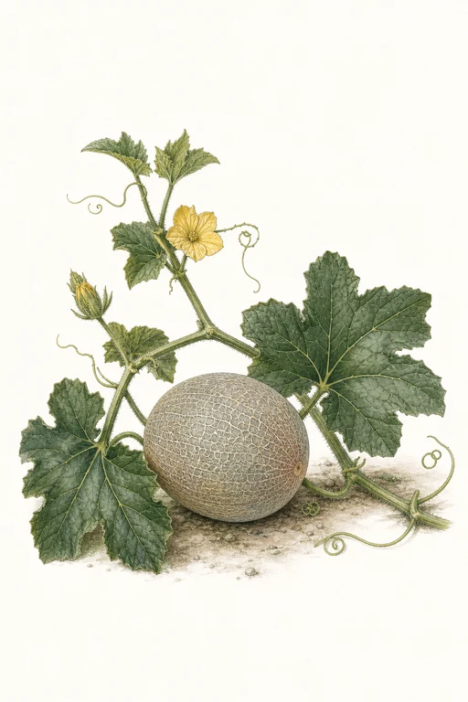 Botanical illustration of Petit Gris de Rennes