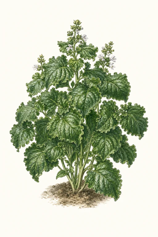 Botanical illustration of Green Ruffles