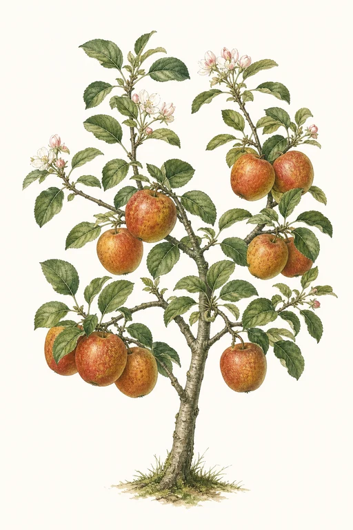 Botanical illustration of Rubinette