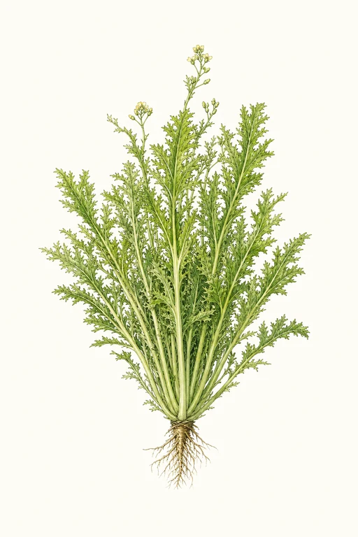 Botanical illustration of Kyoto Mizuna