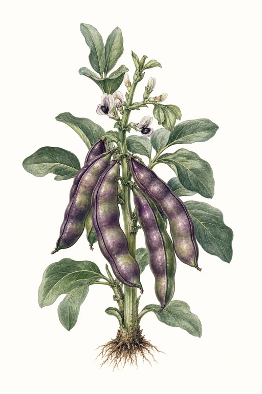 Botanical illustration of Extra Precoce A Grano Violetto