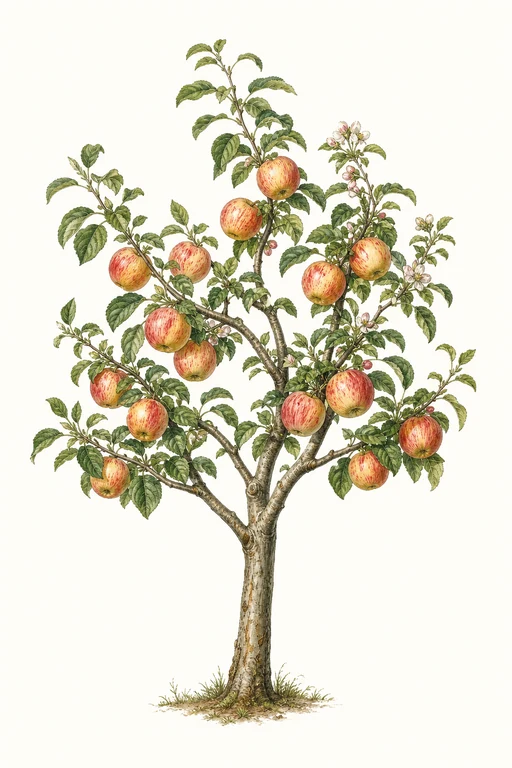 Botanical illustration of Standard Gala