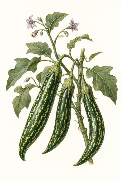 Botanical illustration of Green Tiger