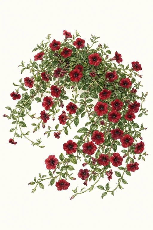 Botanical illustration of Easy Wave Red