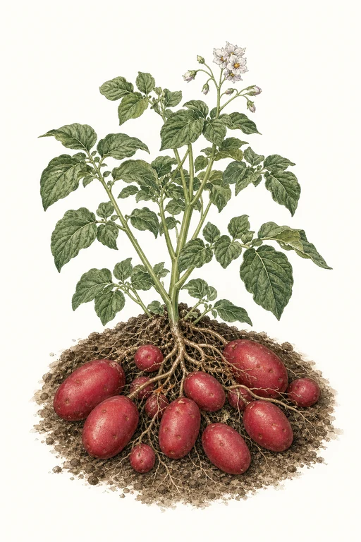 Botanical illustration of Red Ruby
