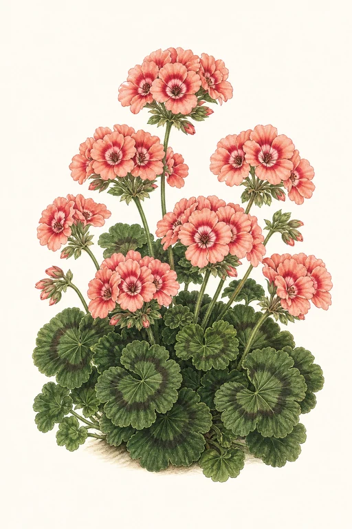 Botanical illustration of Bullseye Salmon