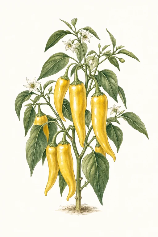 Botanical illustration of Italian Sweet Marconi Golden