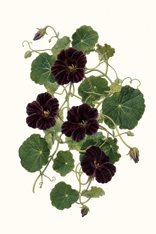 Botanical illustration of Black Velvet