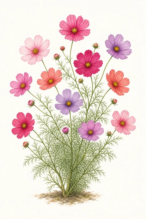 Botanical illustration of Versailles Mix