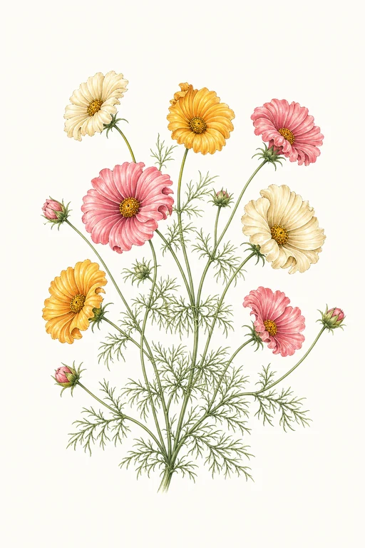Botanical illustration of Sea Shells Mix