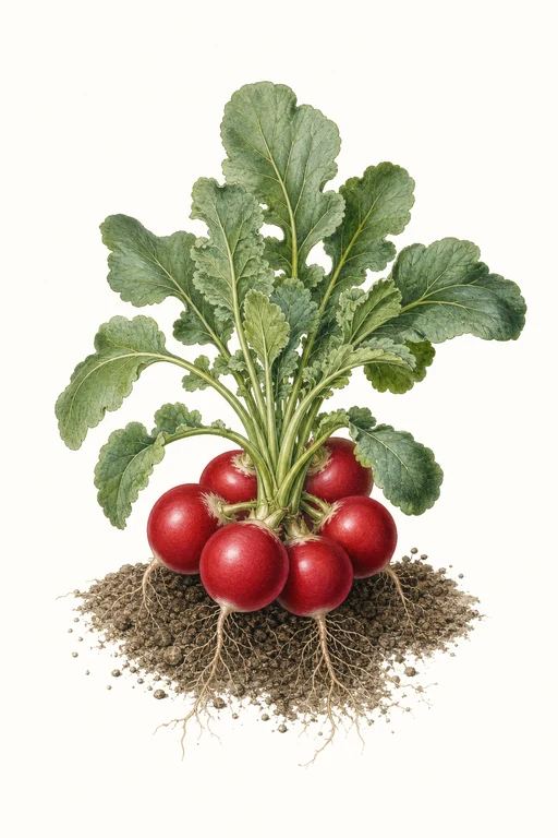 Botanical illustration of Red Round
