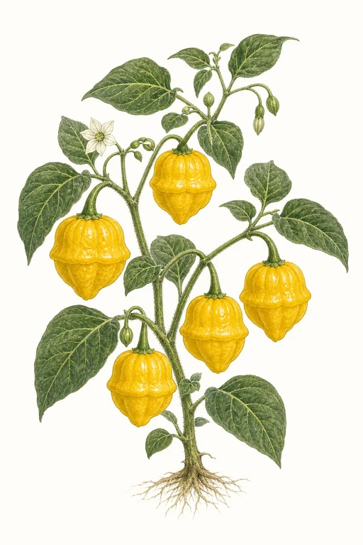 Botanical illustration of Rocoto Canario