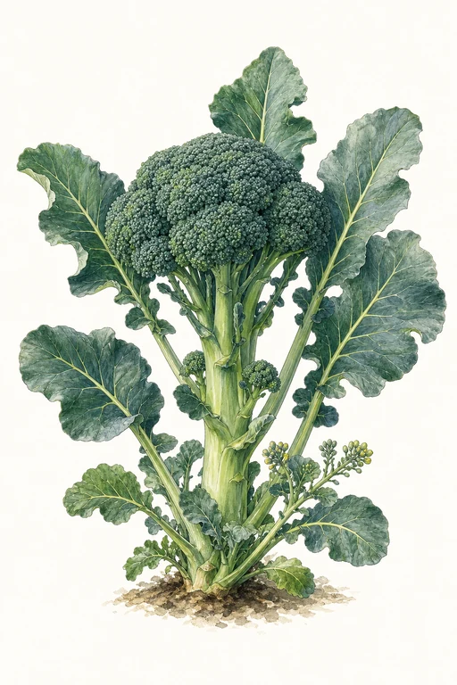 Botanical illustration of Calabrese