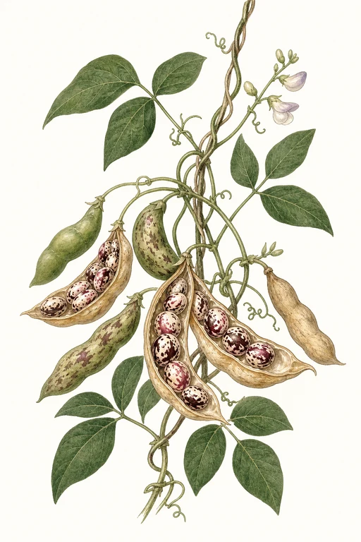Botanical illustration of Calico Crowder