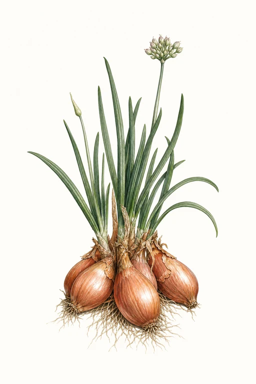 Botanical illustration of Conservor Shallot
