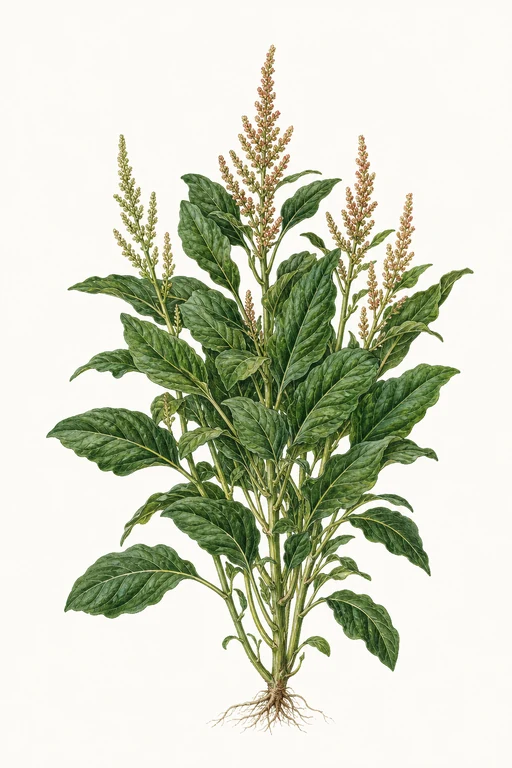 Botanical illustration of Spinach Amaranth