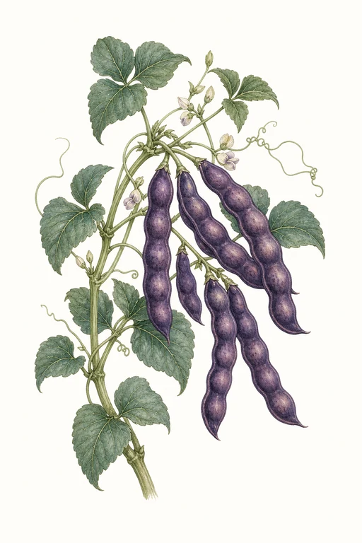 Botanical illustration of Knuckle Purple Hull