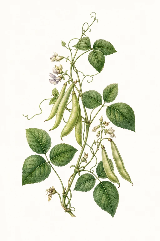 Botanical illustration of Flageolet
