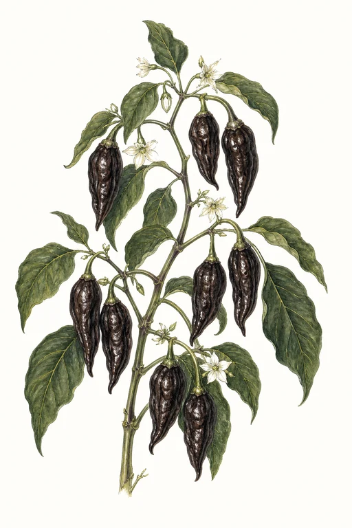 Botanical illustration of Chocolate Ghost