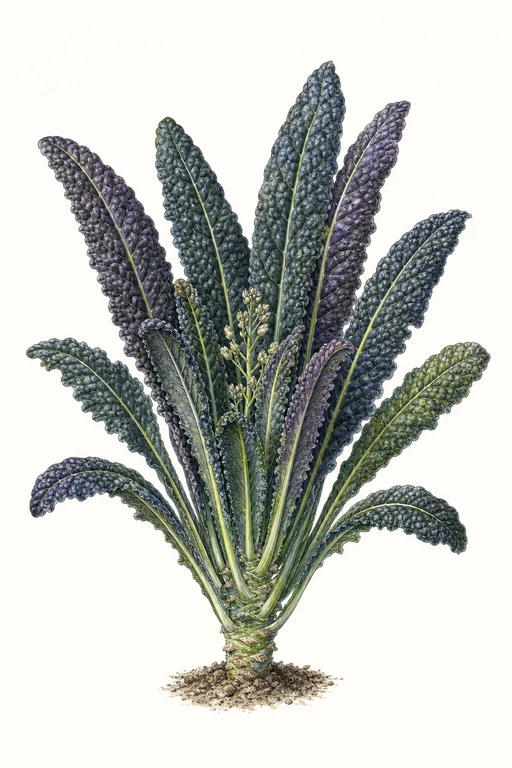 Botanical illustration of Lacinato Rainbow