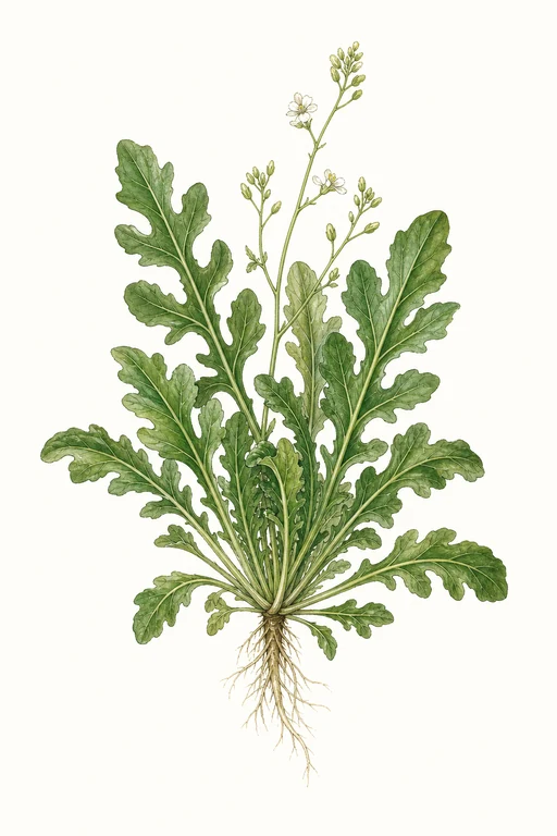 Botanical illustration of Arugula 'Italian'