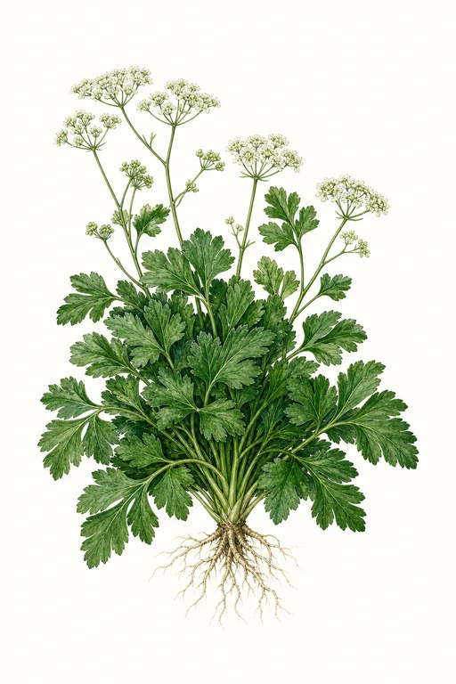 Botanical illustration of Flat Leaf Plain