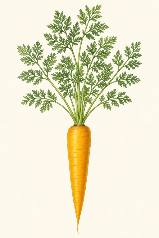 Botanical illustration of Amarillo Carrot