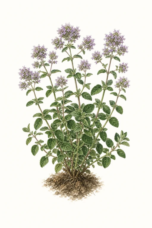 Botanical illustration of Common Italian Oregano